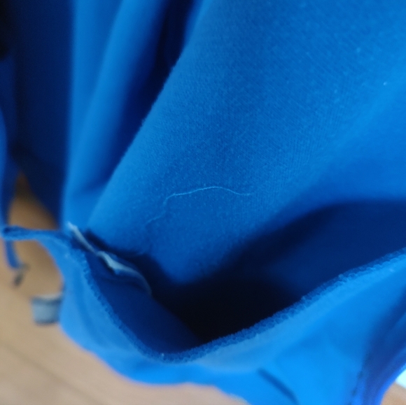 American Eagle Outfitters Royal Blue Zip-Up Track Jacket with White Stripes - Picture 6 of 8